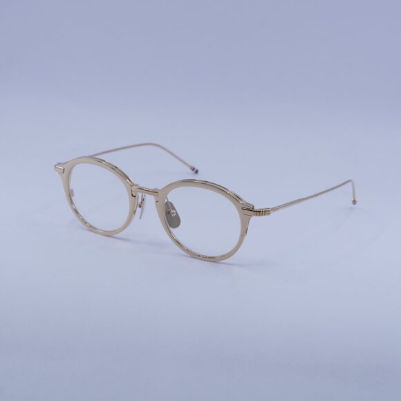 Thom Browne TB-110-C-GLD-48 Eyeglasses Gold 48mm Round Frame - Picture 5 of 11